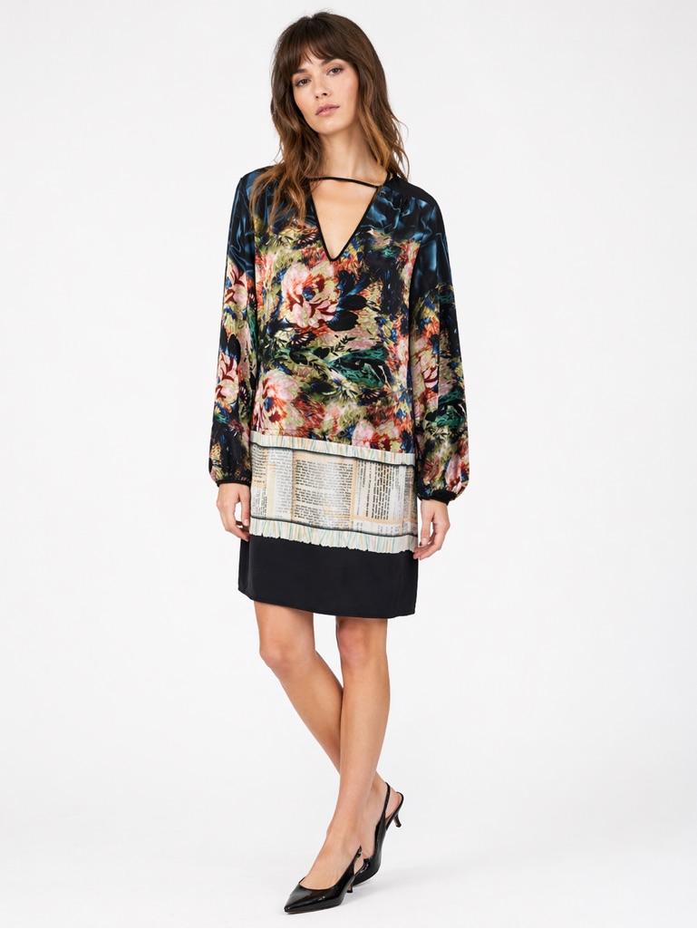 Rare Clover Canyon Long Sleeve Printed Shift Dress